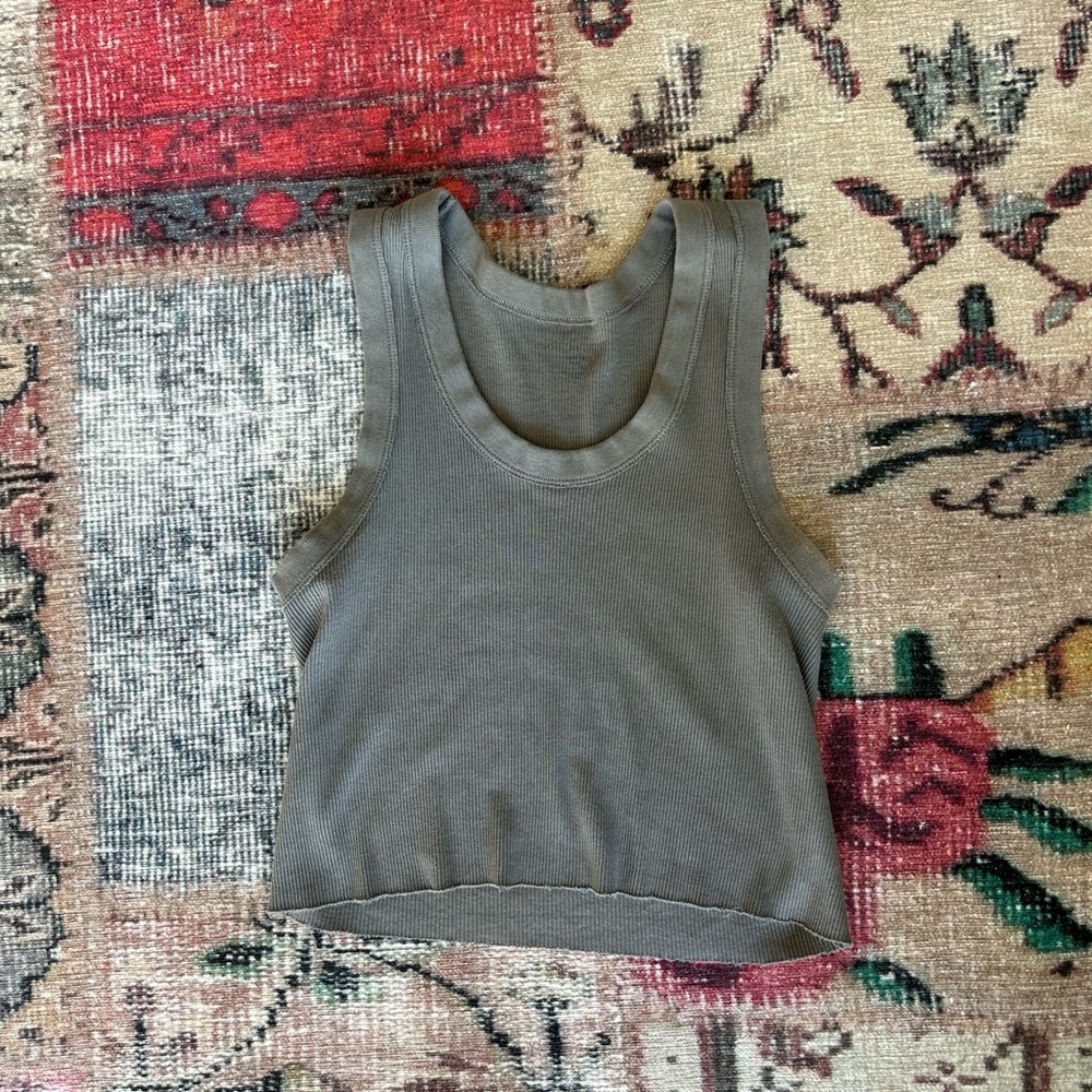 Charcoal Sleeveless Knit Top
